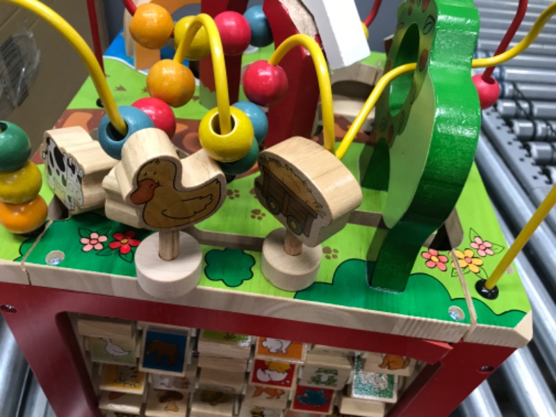 Photo 2 of **BROKEN IN DIFFERENT PLACE , REFER TO PHOTO**
Battat Wooden Activity Cube Discover Farm Animals Activity Center for Kids 1 Year +
