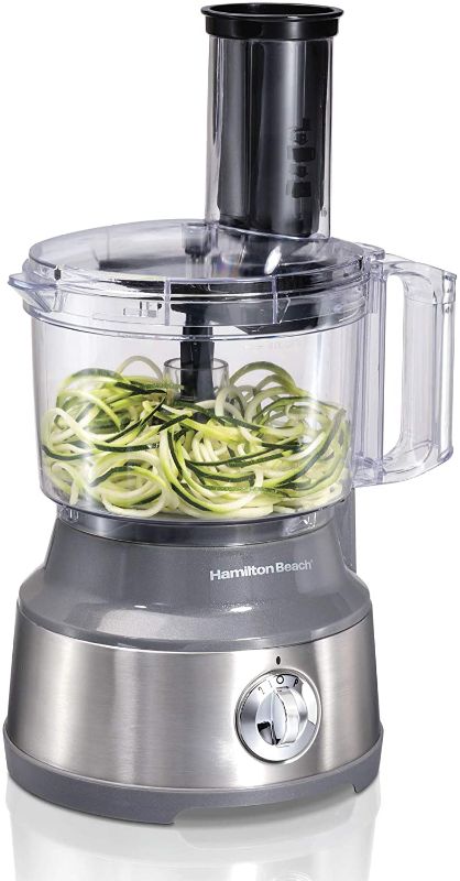 Photo 1 of *item DOES work*
Hamilton Beach Food Processor & Vegetable Chopper for Slicing, Shredding, Mincing, and Puree, 10 Cups - Spiralizing, Silver
