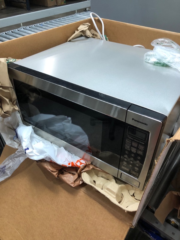 Photo 2 of *USED*
*NOT functional, selling for PARTS, NONREFUNDABLE* 
Panasonic Microwave Oven NN-SN766S Stainless Steel Countertop/Built-In with Inverter Technology and Genius Sensor, 1.6 Cubic Foot, 1250W
