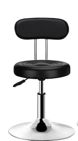 Photo 1 of  Bar Stool Backrest Adjustable Height Rotating Bar Stool (Black with backrest )

