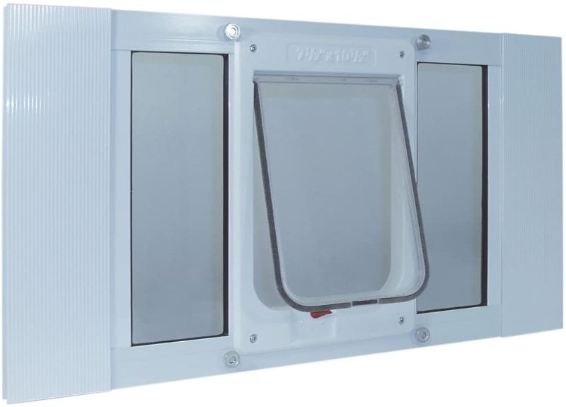 Photo 1 of Ideal Pet Products Aluminum Sash Window Pet Door, Adjustable 24x15 inch. 12x9 inch flap 
