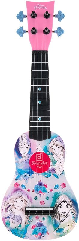 Photo 2 of First Act Disney Princess Ukulele - 20-Inch Soprano Uke - Ukulele for Beginners - Musical Instruments for Toddlers and Preschoolers - Ready to Play - Make Learning to Play Music Easy and Fun
