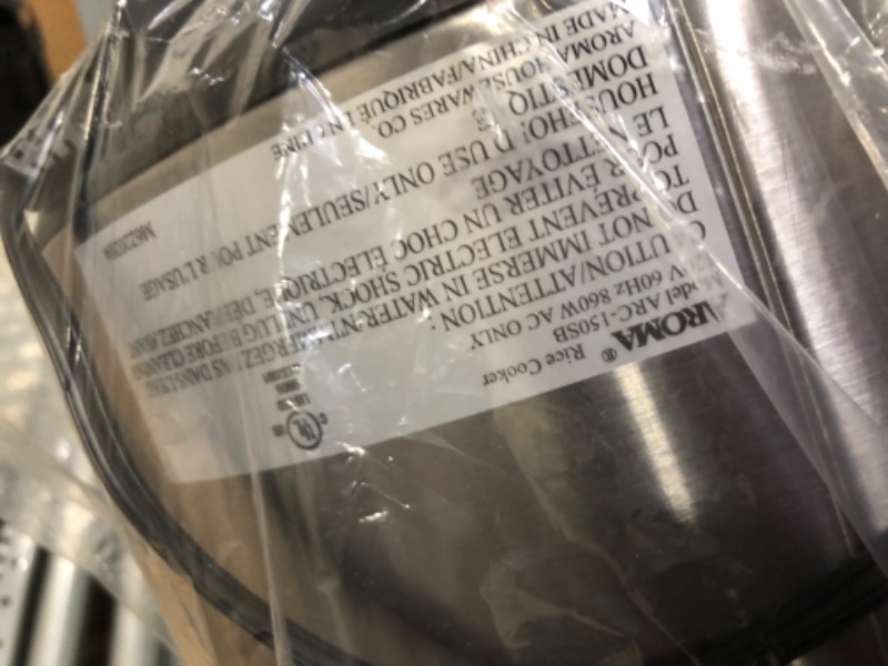 Photo 3 of Aroma Housewares 20 Cup Cooked (10 cup uncooked) Digital Rice Cooker, Slow Cooker, Food Steamer, SS Exterior (ARC-150SB),Black
