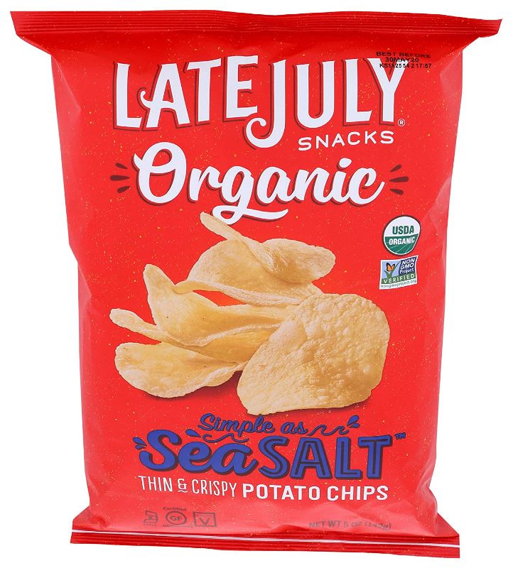 Photo 1 of *** EXPIRED JAN 8 2022***(11 Pack)Late July Non-GMO Gluten Free Organic Vegan Sea Salt Potato Chips, 5 oz.