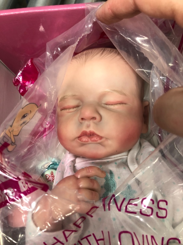 Photo 4 of Adolly Gallery 20 Inch Lifelike Reborn Baby Doll Soft Silicone Vinyl Reborn Toddlers Soft Cloth Body Gifts for Newborn Babies Name Eli 20c013