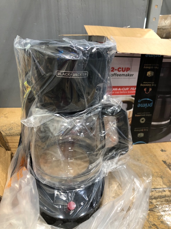 Photo 1 of 12-Cup Black Switch Coffee Maker with Duralife Glass Carafe