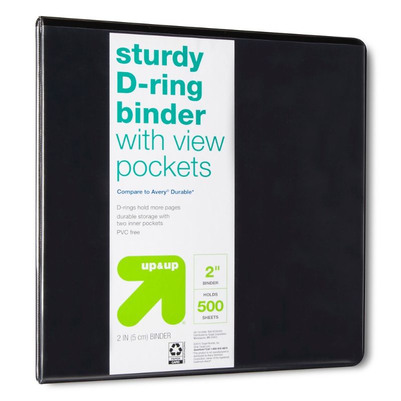 Photo 1 of BUNDLE OF 12 2" 3 Ring Binder Clear View Black - up&up
