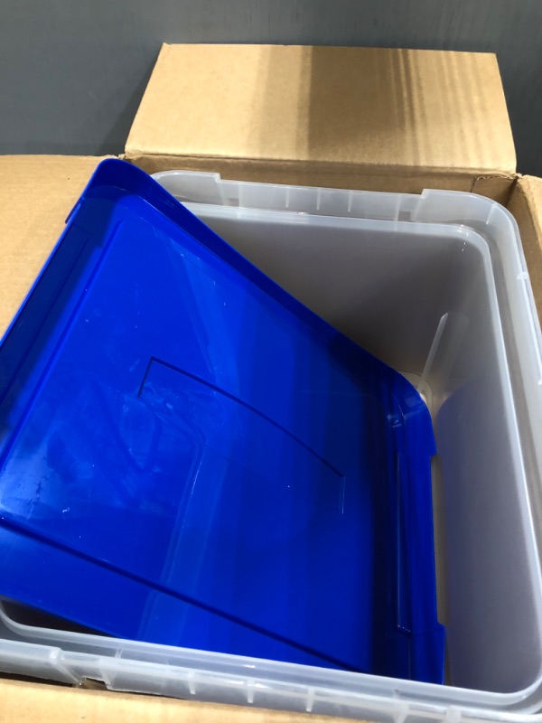 Photo 1 of Bankers Box Heavy Duty Plastic File Storage Box with Hanging Rails