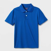 Photo 1 of (3) Kids' Short Sleeve Performance Uniform Polo Shirt - Cat & Jack™ Blue