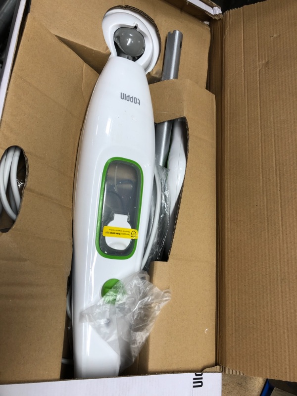 Photo 1 of TOPPIN Steam Mop -Flexible M1 Detachable Handheld Steam Cleaner with 2 Pads, Adjustable Steam Level, 23ft Power Cord, and 450ml Water Tank for Hardwood Floor, Carpet, Tile, Laminate, Marble, etc
