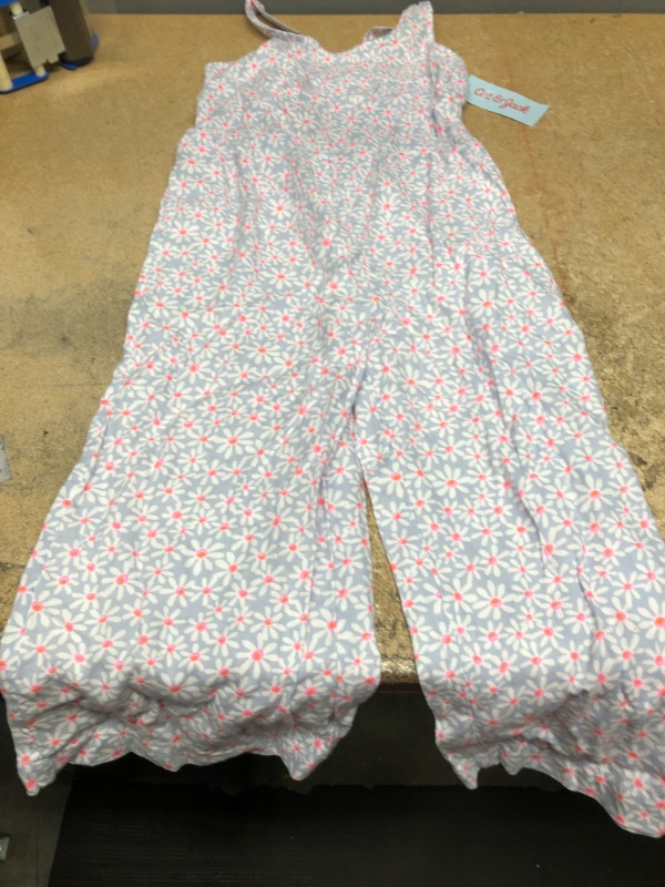 Photo 1 of Girls' Floral Jumpsuit - Cat & Jack Light Blue 
Size: Small (6/6X)