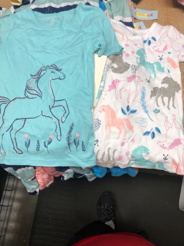 Photo 1 of Girls' 2pc Snug Fit Horses Pajama Shirts - Just One You Made by Carter's White/Blue
Size: 7