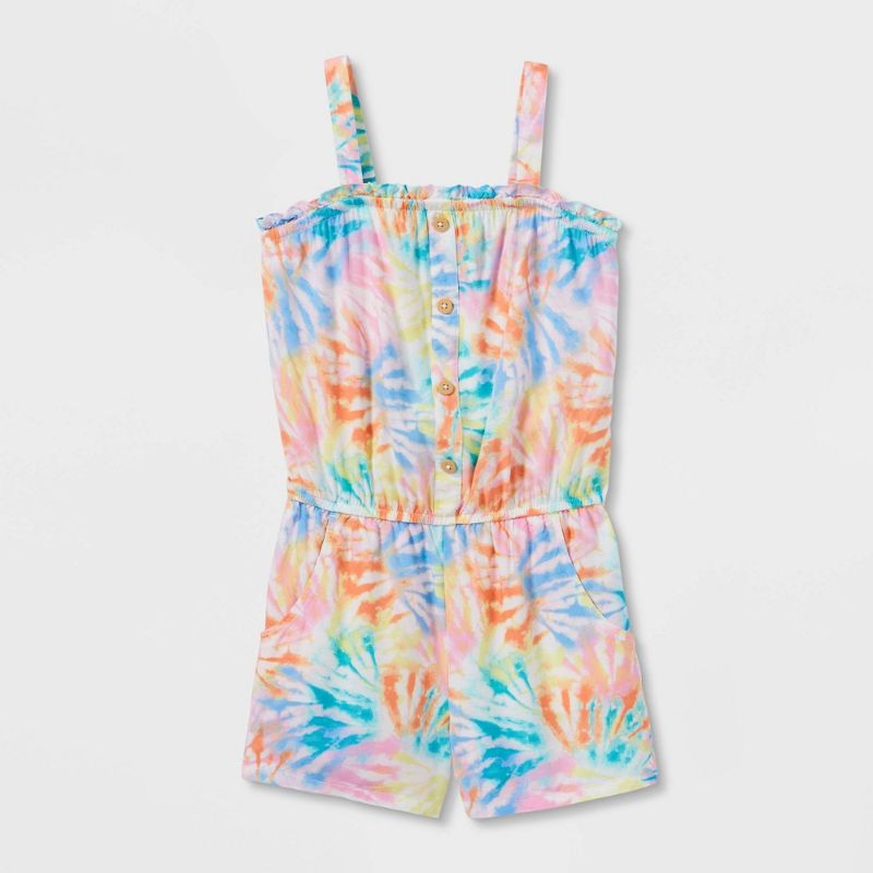 Photo 1 of Girls' Sleeveless Printed Romper - Cat & Jack™
Size: Medium (7/8)