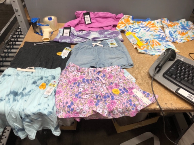 Photo 1 of Bundle of 7 Items:
2 Piece shirt and Short Combo- Cat & Jack - Tie Dye
Size: 6
Opera Malive Pants with Elastic Band
Size: XXL
Blue/ Purple Tie Dye Pants with Elastic Band
Size: L
Cat & Jack Jean Shorts
Size: M
Easy On, Easy Off Flexible Drawstring Shorts 