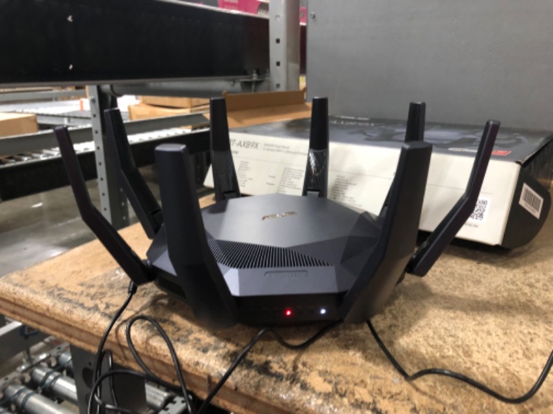 Photo 2 of ASUS AX6000 WiFi 6 Gaming Router (RT-AX89X) - Dual Band 12-Stream Gigabit Wireless Internet Router (TESTED AND FUNCTIONS)