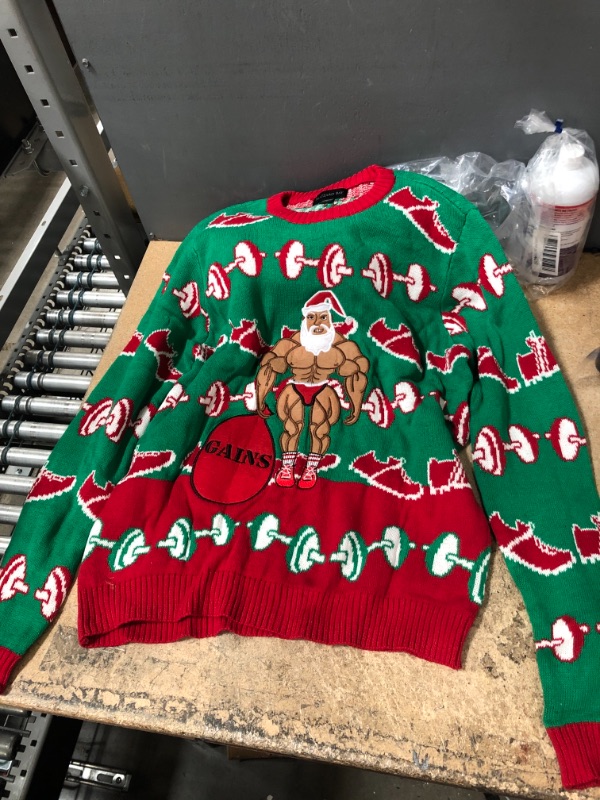 Photo 2 of  Blizzard Bay Men's Xmas-Fitness Ugly Christmas Sweater SIZE LARGE