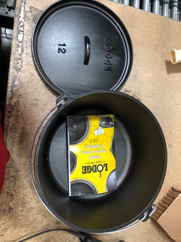 Photo 1 of 8 Qt. Cast Iron Deep Dutch Oven with Lid and Bail Handle
