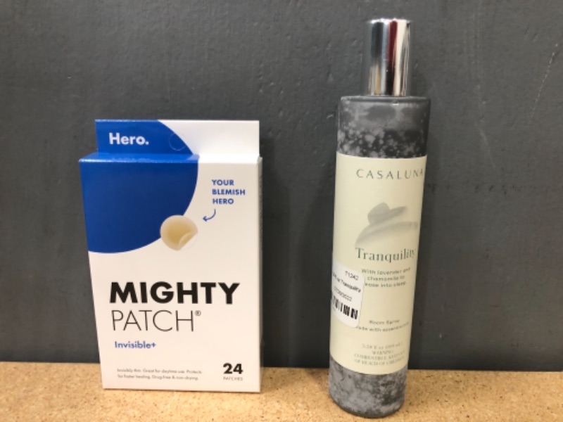 Photo 2 of 2 ITEM BUNDLE))) 3.3 fl oz Tranquility Room Spray - Casaluna + Hero Cosmetics Mighty Patch Invisible + Acne Pimple Patches - 24ct