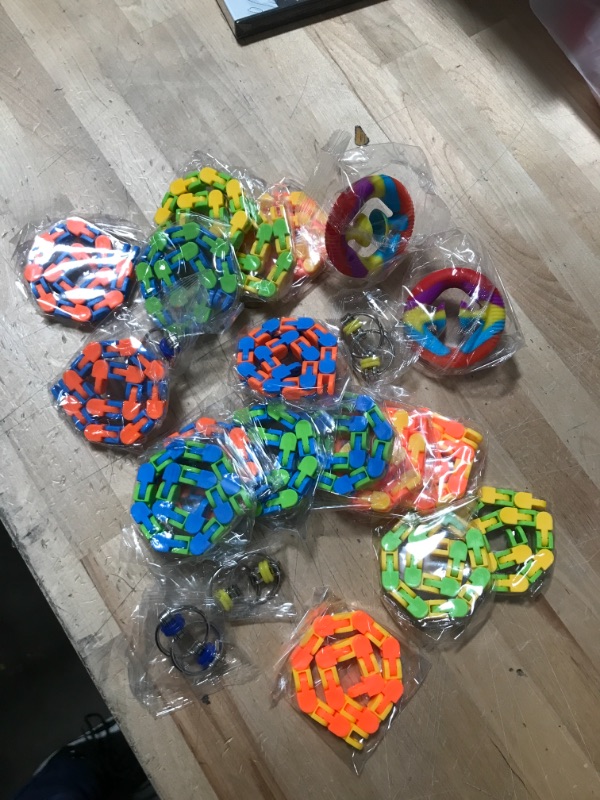 Photo 1 of (2 PACK) Offeara Wacky Track Fidget Toy, Snap and Click Fidget Toys, Waky Trake Fidget Toy, Best Gifts - 11 Pack
