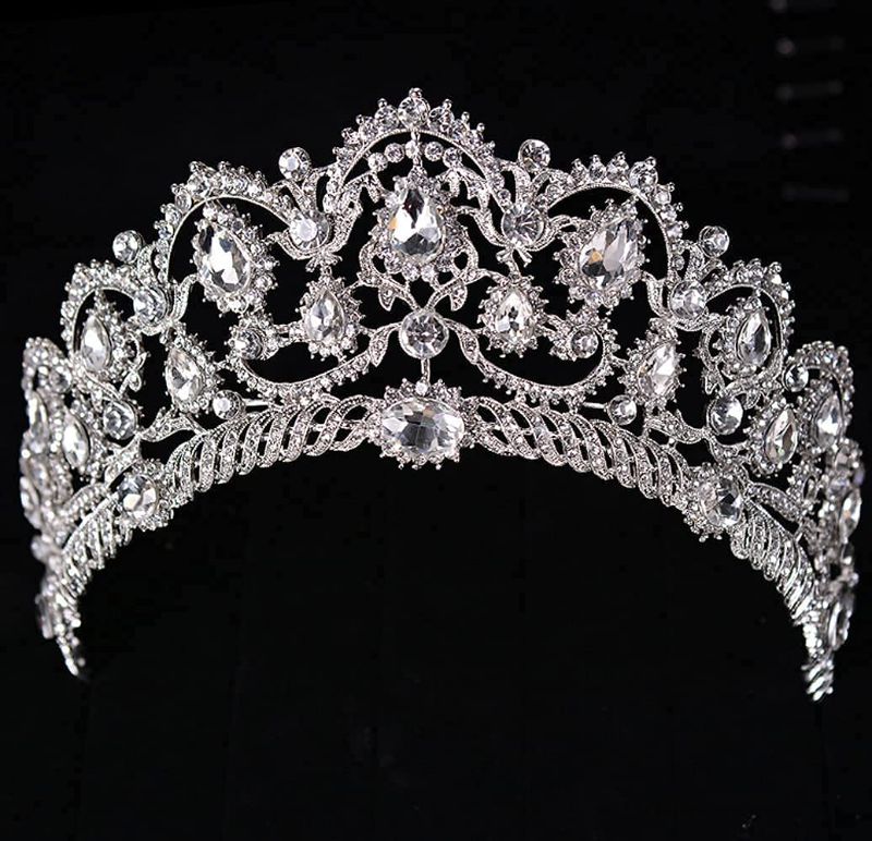 Photo 1 of Kamirola Crystal Silver Crown for Women - Rhinestone Queen Tiara for Wedding, Birthday, Prom, Pageant, Festival Party Hair Accessories
