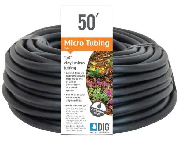 Photo 1 of 1/4 in. x 50 ft. Vinyl Micro Drip Tubing
3 PACK 