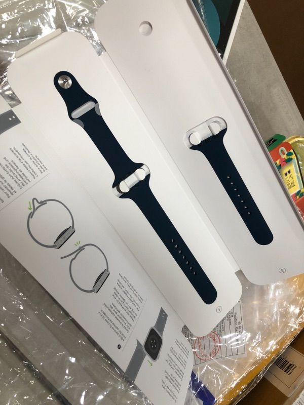 Photo 2 of brand new!!**
Apple Watch Series 7 GPS + Cellular, 45mm Graphite Stainless Steel Case with Abyss Blue Sport Band - Regular
(Item was Open to Verify Contents and Serial Number)