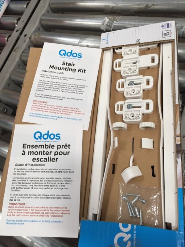 Photo 2 of Qdos Universal Stair Mounting Kit for All Baby Gates - Universal Solution for Gate Installation on Banisters and Spindles - No Screws in Banister - Works with All Gates - Easy Installation | White
