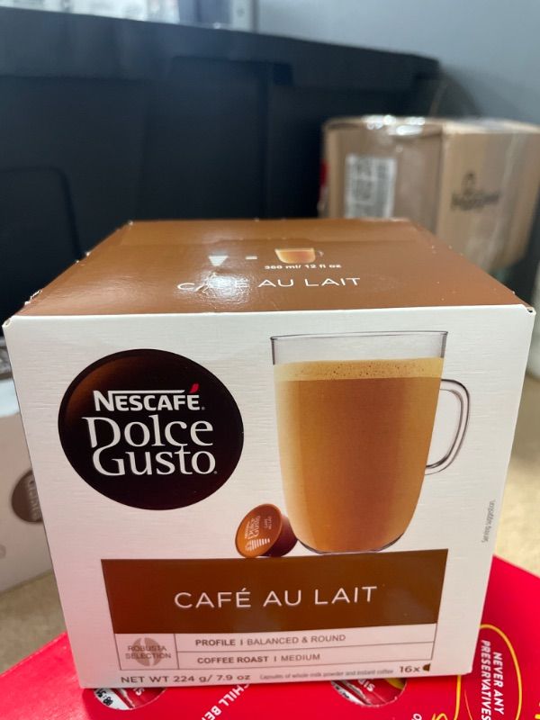 Photo 2 of Dolce Gusto Nescafe Coffee Pods, Cafe Au Lait, 16 Count, Pack of 3