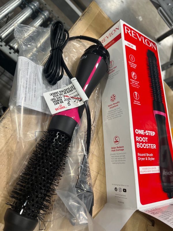 Photo 2 of REVLON One-Step 1-1/2" Root Booster Round Brush Dryer and Styler
