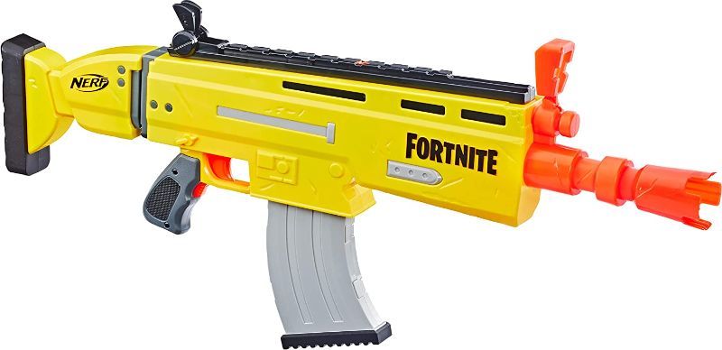 Photo 1 of //damaged**stock photo for reference only NERF Fortnite AR-L Elite Dart Blaster -- Motorized Toy Blaster, 20 Official Fortnite Elite Darts, Flip Up Sights -- for Youth, Teens, Adults