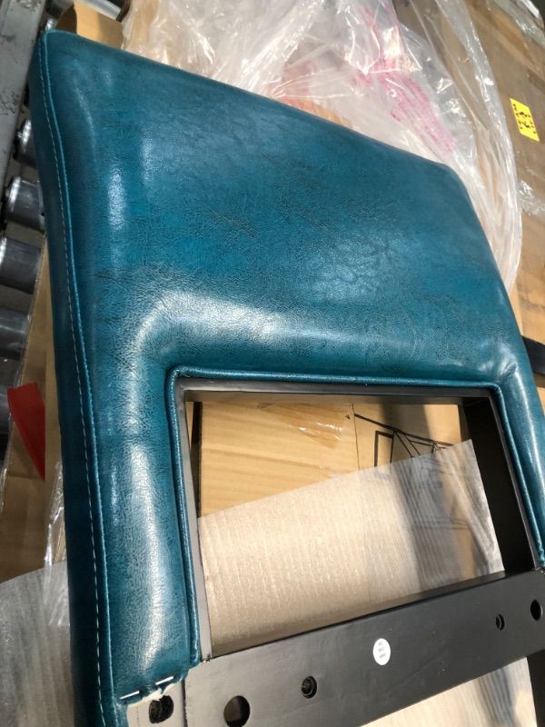Photo 1 of ***USED MAJOR DAMAGE BROKEN LEGS***Parts Only***  Vega Bar Stool, 19"W x 20"D x 44.5"H, Blue
