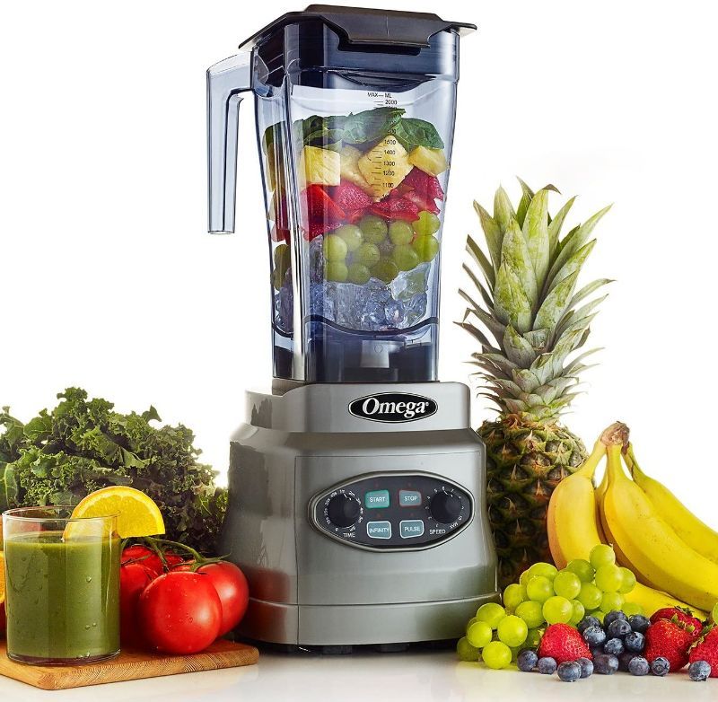Photo 1 of ***Stock photo for reference***DAMAGED**** NON FUNCTIONAL*** PARTS ONLY***MISSING SOME COMPONENTS*** Red Omega 3HP Blender 64 OZ 
