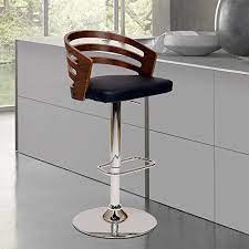 Photo 1 of **PARTS ONLY**
Adele Black Faux Leather Adjustable Swivel Bar Stool

