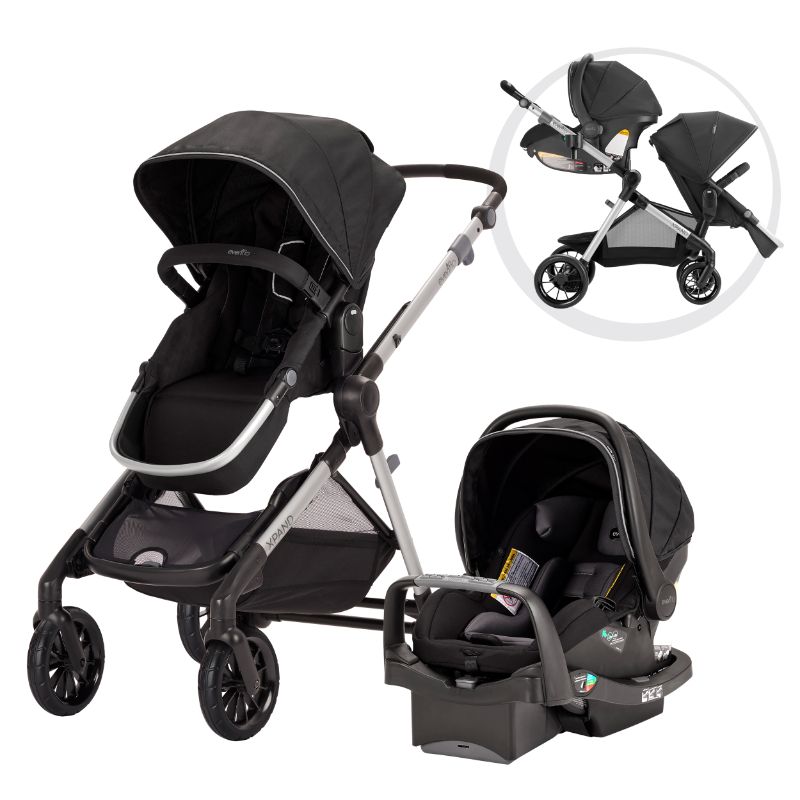 Photo 1 of Evenflo Pivot Xpand Modular Travel System with Safemax Infant Car Seat-Stallion