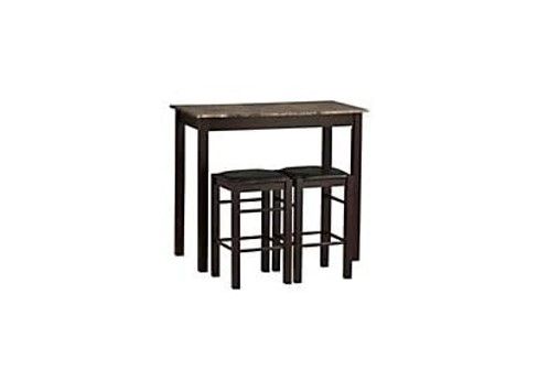 Photo 1 of ***PARTS ONLY***
Linon Brown 3-Piece Table Faux Marble Tavern Set, 42" w x 22.25" d x 36" h
