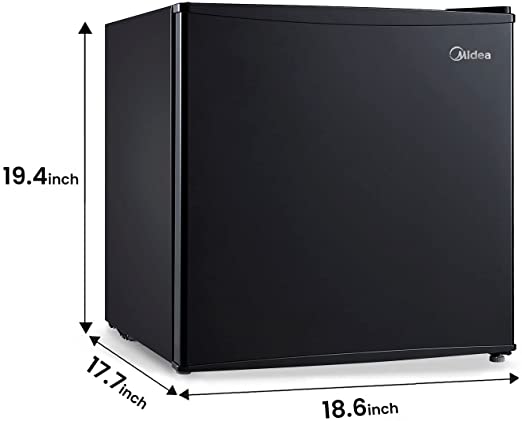 Photo 1 of ***PARTS ONLY*** Midea WHS-65LB1 Compact Single Reversible Door Refrigerator, 1.6 Cubic Feet (0.045 Cubic Meter), Black
