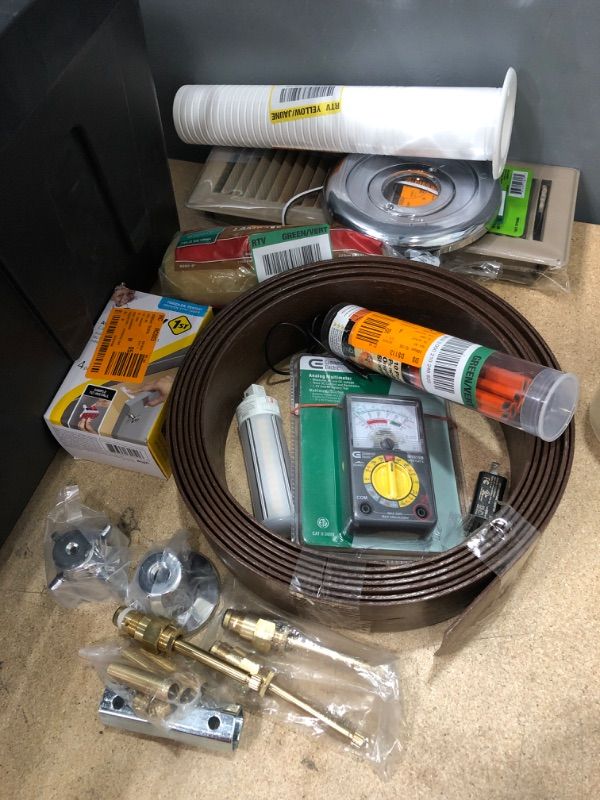 Photo 1 of *SOLD AS IS, NO RETURNS/ NONREFUNDABLE** 
ASSORTMENT OF HOME GOODS, PLUMBING, ELECTRICAL AND MISCELLANEOUS ITEMS BUNDLE 