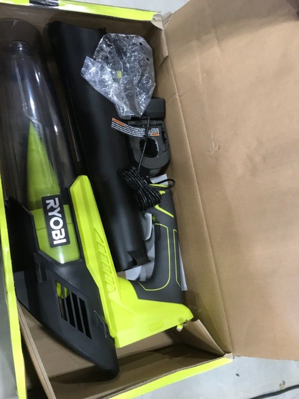 Photo 3 of ***MISSING BATTERY*** Ryobi P2180 ONE+ 100 MPH 280 CFM Variable-Speed Cordless Leaf Blower
