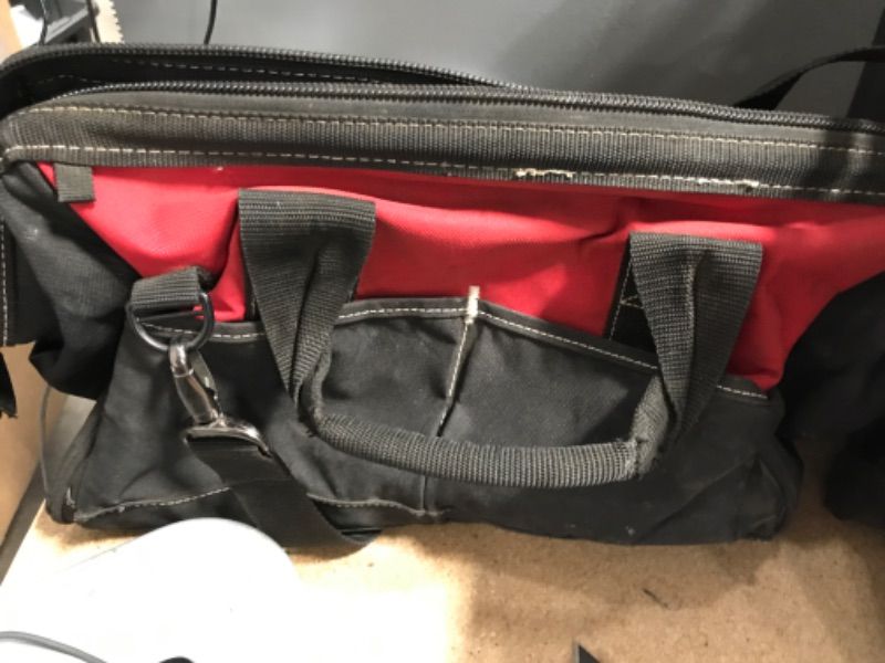 Photo 2 of 15 in. 8 Pocket Zippered Tool Bag
