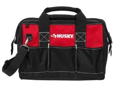 Photo 1 of 15 in. 8 Pocket Zippered Tool Bag
