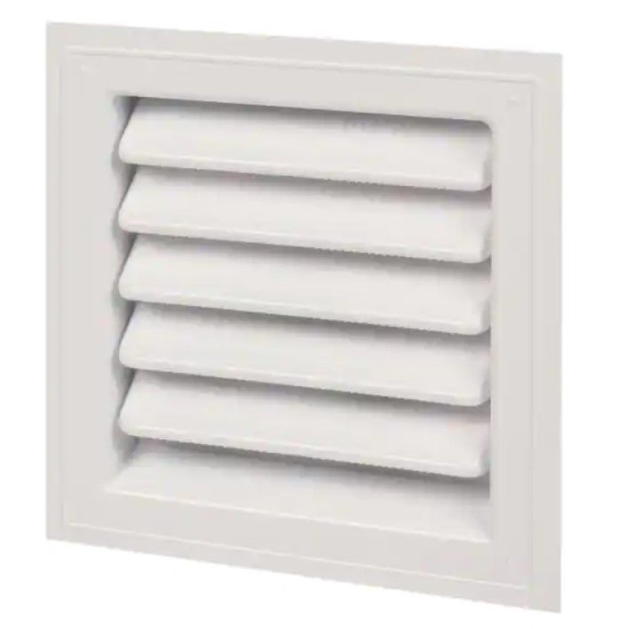 Photo 1 of 2PCK-Master Flow 12 in. x 12 in. Plastic Wall Louver Static Vent in White