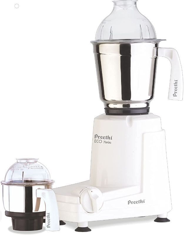 Photo 1 of ***PARTS ONLY*** Preethi Eco Twin Mixer Grinder, 110 Volt, White, 2 Jar

