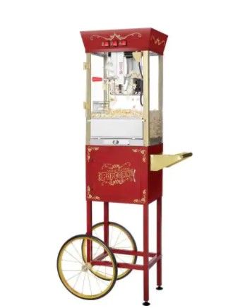 Photo 1 of ***PARTS ONLY*** 
Matinee Movie 8 oz. Antique Red Popcorn Machine with Cart