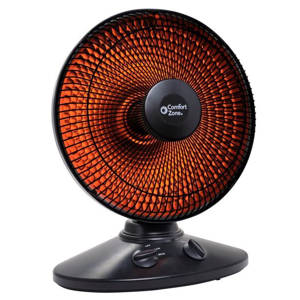 Photo 1 of *NOT EXACT stock picture, use for reference* 
Konwin 1000-Watt Oscillating Parabolic Dish Radiant Electric Portable Space Heater, Black