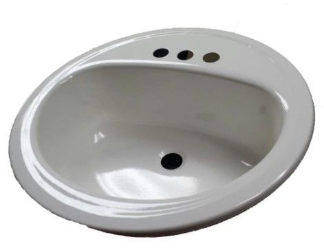 Photo 1 of *SEE last picture for damage*
Bootz Industries Laurel Round Drop-In Bathroom Sink in White