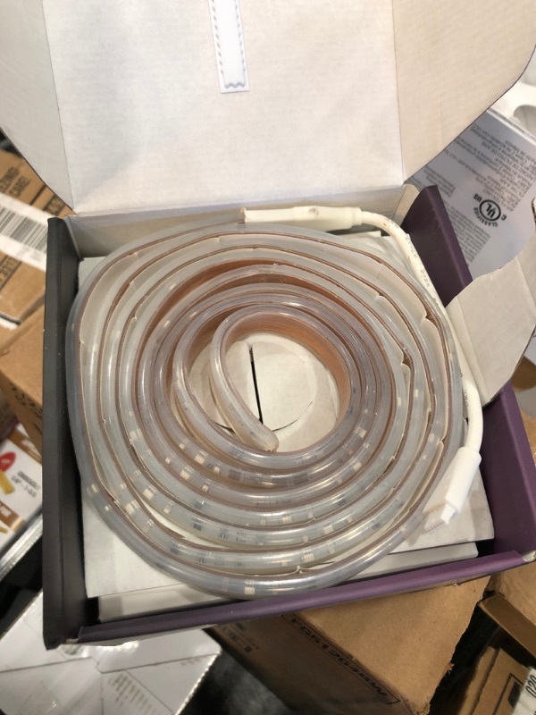 Photo 2 of *USED*
Philips: Philips Hue White and Color Ambiance Dimmable LED Light Strip Plus Smart Light Base Kit with Bluetooth (80")