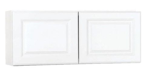 Photo 1 of *SEE last picture for damage*
Hampton Bay Hampton Assembled 36x15x12 in. Wall Bridge Kitchen Cabinet in Satin White