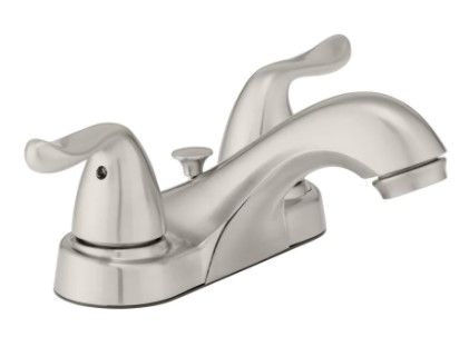 Photo 1 of *USED*
Glacier Bay Constructor 4 in. Centerset 2-Handle Low-Arc Bathroom Faucet in Brushed Nickel