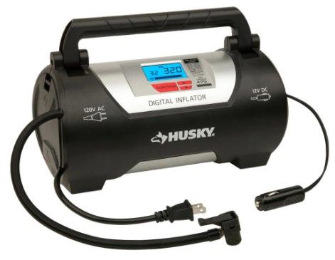 Photo 1 of *MISSING 1 attachment piece* 
Husky 12/120 Volt Auto and Home Inflator