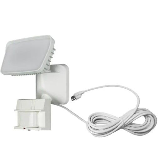 Photo 1 of 180-Degree White Motion Activated Outdoor Integrated LED Portable Plug-In Security Spot Light
